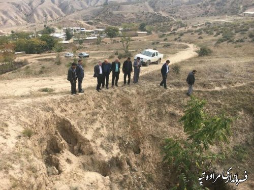 بازدید معاون استاندار و مدیر کل بحران از روستاهای طرح ایمن سازی و کوچ شهرستان مراوه تپه 