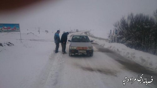 بازدید فرماندار مراوه تپه از جاده های مواصلاتی شهرستان 