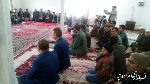 برگزاری جلسه پرسش و پاسخ مردم روستای چناران با فرماندار و مسئولین شهرستان مراوه تپه 