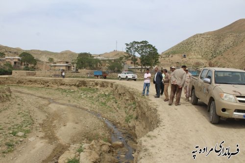 بازدید اعضای تأمین شهرستان مراوه تپه از روستای مرزی دادلی غزنین 