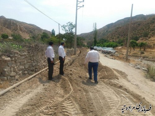 فرماندار مراوه تپه از اجرای طرح گازرسانی به روستای قرناوه علیا بازدید کرد.