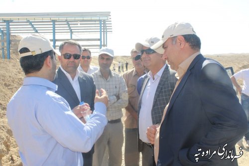 فرماندار مراوه تپه از بزرگتررین پروژه اقتصاد مقاومتی در روستای آق تقه بازدید کرد