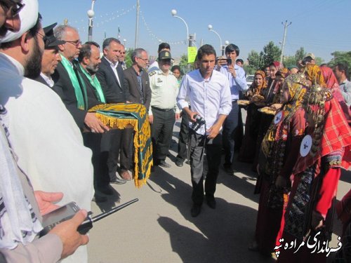 حضور پرچم متبرک و کاروان خدام رضوی در شهرستان مراوه تپه