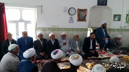 شرکت فرماندار مراوه تپه در مراسم مولود خوانی روستای قره گل شرقی 