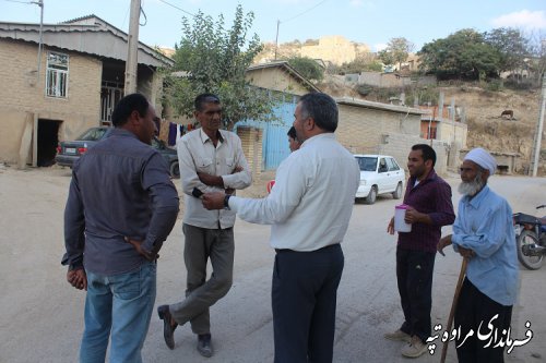 بازدید فرماندار از روستای آق امام جهت بازگشایی معبر مسیر گردشگری اوچران و قره جه اوغلان 