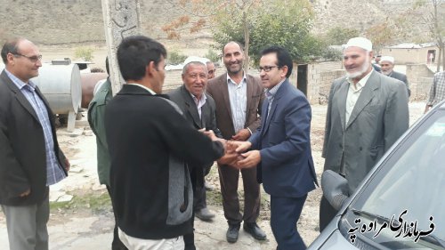 دیدار فرماندار مراوه تپه با اهالی روستاهای بخش گلیداغ