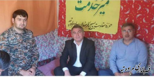 میز خدمت در آخرین نقطه شهرستان مراوه تپه.