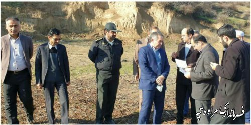 بازدید از محل احداث مدرسه ۶ کلاسه در روستای قوشه سو.