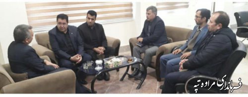 دیدار نماینده نهاد ریاست جمهوری (دفتر مناطق محروم کشور با فرماندار شهرستان مراوه تپه.