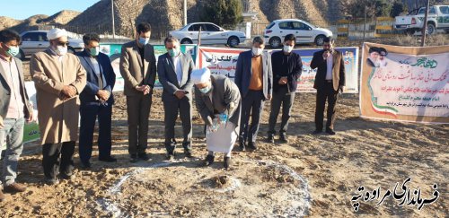 فجر احداث ساختمان خانه بهداشت خیر ساز روستای خانگه بخش گلیداغ شهرستان مراوه تپه  کلنگ زنی شد 