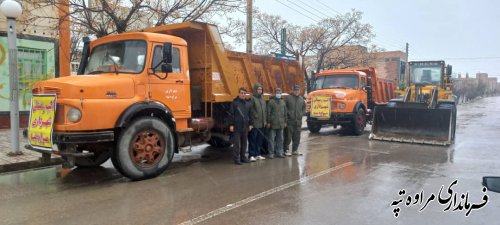 گزارش تصویری از فعالیت ها و آمادگی اعضای ستاد بحران شهرستان در مقابله با سرما