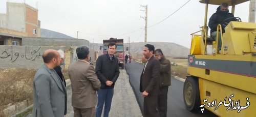 اجرای طرح بهسازی و جدول سازی روستای قرناوه علیا