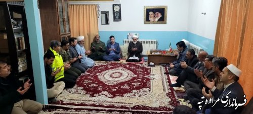 دیدار مسئولین با امام جمعه شهرستان مراوه‌تپه به مناسبت دهه فجر 