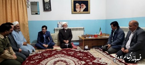 دیدار مسئولین با امام جمعه شهرستان مراوه‌تپه به مناسبت دهه فجر 