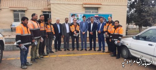 مدیر و پرسنل راهداری شهرستان مراوه‌تپه مورد تجلیل قرار گرفتند