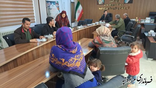 ملاقات مردمی فرماندار مراوه‌تپه با تعدادی از اهالی این شهرستان 