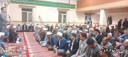 حضور فرماندار شهرستان مراوه‌تپه در آئین معنوی ختم قران روستای پالچقلی گوگلان