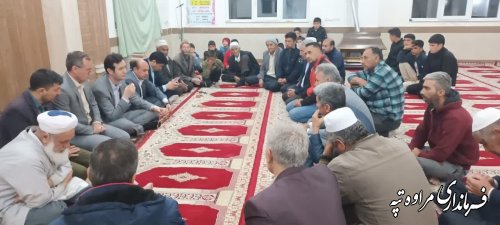 برنامه ۳۰ روز۶۰ مسجد  با حضور فرماندار در نماز مغرب روستای پلی سفلی 