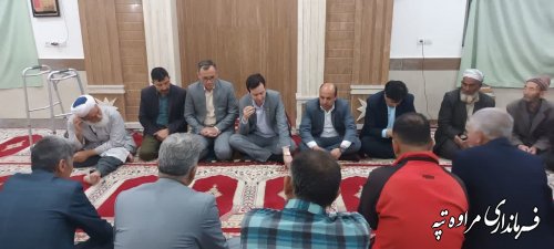 برنامه ۳۰ روز۶۰ مسجد  با حضور فرماندار در نماز مغرب روستای پلی سفلی 