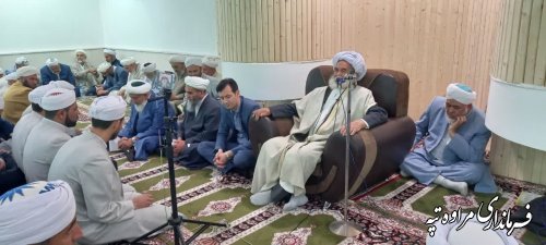 تداوم حضور فرماندار و دیگر مسئولین شهرستان مراوه‌تپه برای شرکت در مساجد در راستای طرح معنوی ۳۰ روز ۶۰ مسجد