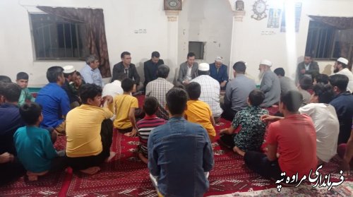 حضور فرماندار مراوه‌تپه در روستای یکه توت