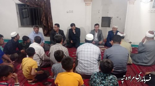 حضور فرماندار مراوه‌تپه در روستای یکه توت