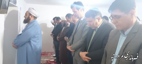 بیان مشکلات نمازگزاران روستای گل چشمه گلیداغ در حضور فرماندار و دیگر مسئولین شهرستان مراوه‌تپه
