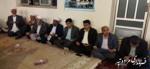 فرماندار شهرستان مراوه‌تپه در۵۷ مین مسجد از طرح ۳۰ روز ۶۰ مسجد