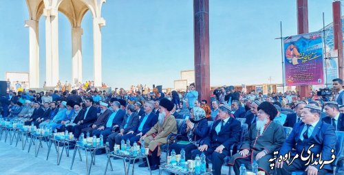 قدردانی فرماندار شهرستان مراوه‌تپه از مسئولین و اقشار مختلف به خاطر مشارکت در برگزاری مراسم دویست و نودمین سالگرد تولد مخدومقلی فراغی