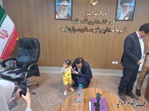 تجلیل از دختران پرسنل فرمانداری شهرستان مراوه‌تپه