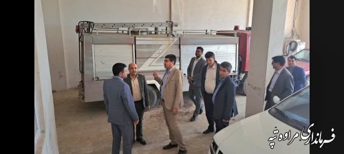 بازدید فرماندار شهرستان مراوه تپه از بخشهای مختلف ساختمان جدید شهرداری گلیداغ 