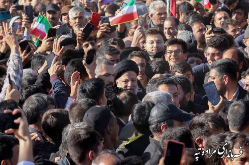 استقبال پرشور مردم شهرستان مرزی مراوه‌تپه از ریاست جمهوری به روایت تصویر