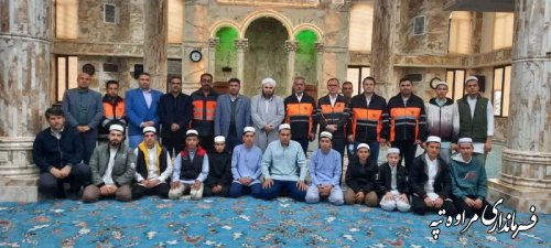 دیدار فرماندار شهرستان مراوه‌تپه به همراه مدیرکل راهداری و حمل و نقل جاده‌ای گلستان و هیئت همراه با امام جمعه چنارلی 