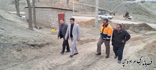 بازدید فرماندار شهرستان مراوه‌تپه از معابر روستای شاخلی 