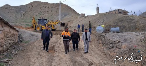 بازدید فرماندار شهرستان مراوه‌تپه از پروژه اجرای گازرسانی به روستای داغدانلیجه ، دولت اورلان و شاخلی 