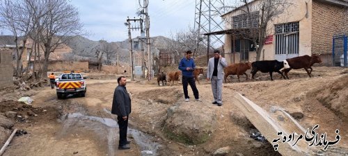 بازدید فرماندار شهرستان مراوه‌تپه از روستای مرزی بسطام دره 