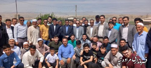 حضور فرماندار شهرستان مراوه‌تپه در روستای قوشه تپه 