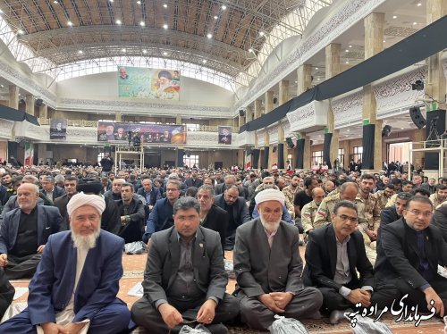 گزارش تصویری //حضور فرماندار، مدیران و علمای شهرستان مراوه‌تپه در مراسم گرامیداشت یاد و خاطره شهید آیت‌الله دکتر سیدابراهیم رئیسی 