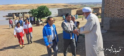 دیدار فرماندار شهرستان مراوه‌تپه با مردم روستای شورجه پایین 