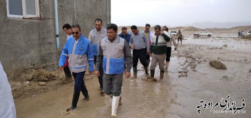  بازدید از روستای سیلزده آق تقه جدید در پی وقوع سیلاب در شرق گلستان 