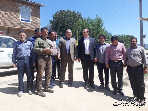 بازدید فرماندار مینودشت از روستای توسکاچال