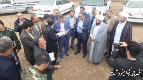 بازدید فرماندار از آب بندان روستای سایر 