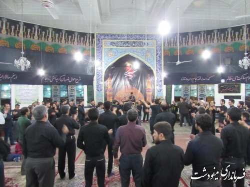 حضور فرماندار و امام جمعه مینودشت در مراسم عزاداری امام حسین (ع)