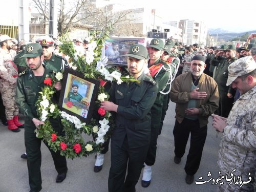 استقبال از شهید مدافع حرم در شهرستان مینودشت 