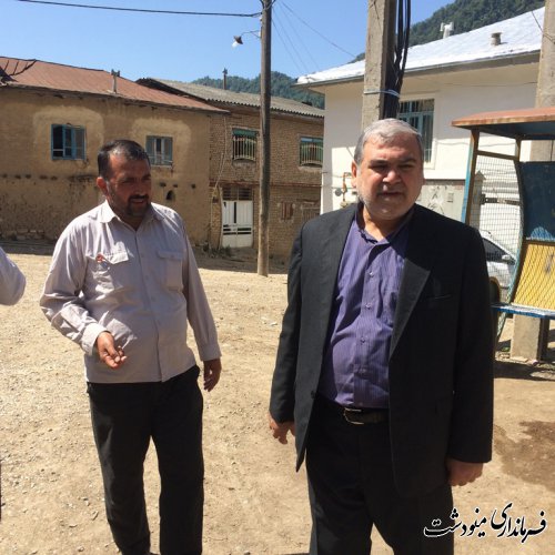 بازدید فرماندار شهرستان مینودشت از روستای تاشته 