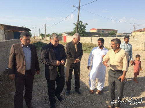 بازدید فرماندار مینودشت از روستای شرکت صحرا 