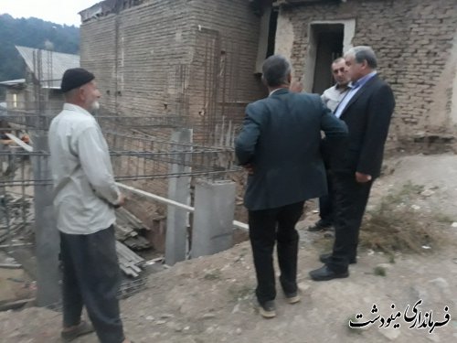 بازدید فرماندار مینودشت از روستای تاشته و پلنگر