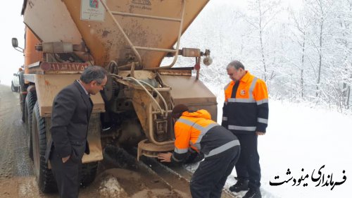 بازدید فرماندار مینودشت از مناطق برف گیر و کوهستانی شهرستان