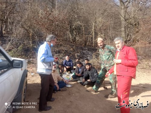 مهار آتش از جنگلهای شهرستان مینودشت