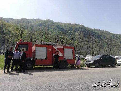 بازدید فرماندار از تفرجگاه های شهرستان مینودشت در روز طبیعت